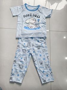 Ensemble d'Été Décontracté en Pur Coton à Manches Courtes pour Enfants, Comprenant un T-Shirt et un Pyjama pour Garçons et Filles, Vêtements d'Intérieur - Product Image 6