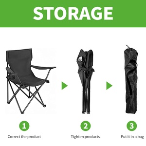 Sedia Pieghevole da <span class=keywords><strong>Esterno</strong></span> con Portabicchiere, Leggera e Portatile per Campeggio e Spiaggia - Product Image 4