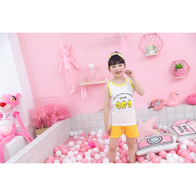 Детский Пижамный костюм с короткими рукавами на заводе Летний жилет с короткими рукавами