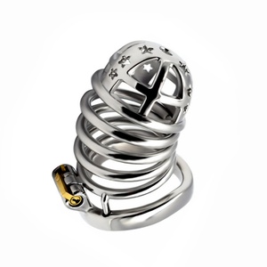 FRRK-68 Jaula de Castidad Masculina de 10 cm, Dispositivo de Abstinencia, Jaula de Castidad BDSM, Candado para Pene, Herramientas Sexuales, Candado de Castidad para Hombres Adultos - Product Image 4