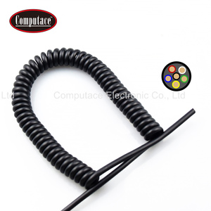 สายไฟสปริงแบบขด 6 แกน สีดำ 3A 6x0.12mm² ยืดได้สูงสุด 600 มม. สำหรับอุปกรณ์อิเล็กทรอนิกส์ - Product Image 2