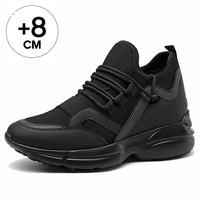 Sneakers pour femmes ultra-légères, augmentant la taille de 8 cm, avec semelle coussinée respirante, plateforme, pour la marche, fabriquées en usine