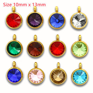 8X11Mm 10X13Mm Kristal Batu Kelahiran Pesona Berlian Imitasi + Baja Nirkarat Pesona Warna Perak Membuat Perhiasan Diy Aksesoris - Product Image 4