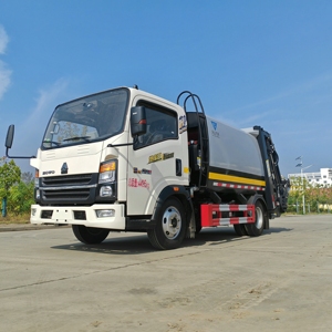 รถบรรทุกขยะ HOWO ราคาประหยัด ประสิทธิภาพสูง แบบบรรทุกด้านหลัง - Product Image 1