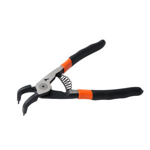 Pince à circlips industrielle de 7 pouces, interne et externe, en acier au chrome-vanadium, poignée orange, mâchoires lisses - Product Image 3