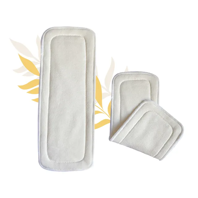Super Absorbing Prefold bamboo cotton washable reusable 4 Layers Insert Cloth Diaper Insert