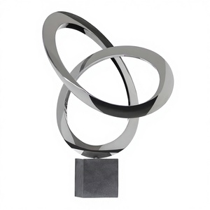 Modern Metal Abstract Decorative Sculpture Home <b>Decor</b> Statues with Metal Handicraft for Birthday and Anniversary - Product Image 1