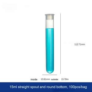 צינורות צנטריפוגה חרוטיים 15 מ\\\"ל מפלסטיק רפואי, בעלי מכסה הברגה, תחתית קמורה, סטריליים, כחולים-כתומים, עם מכסה הברגה, לתרביות תאים - Product Image 4