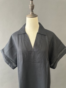 Abito <span class=keywords><strong>nero</strong></span> <span class=keywords><strong>lino</strong></span> 100% - Product Image 2