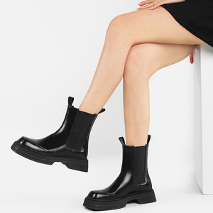 WETKISS-Botas de plataforma de tacón grueso para mujer, botines estilo <span class=keywords><strong>Chelsea</strong></span>, para invierno, <span class=keywords><strong>2021</strong></span> - Product Image 3