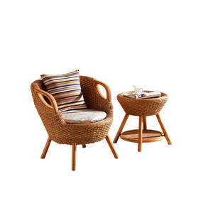 Sillas tejidas Teng de plástico de ratán de ocio para jardín al aire libre de estilo chino - Product Image 2