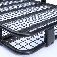 Porte-bagages universel en acier pour SUV avec fixation sur gouttière, panier de toit robuste en métal avec support pour éclairage LED