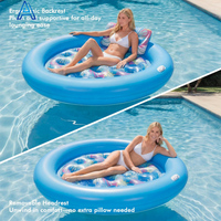 Neues Design, heiß begehrt, runde Form, PVC-Vinyl, aufblasbarer Pool-Luftmatratzen-Lounge-Liegestuhl, Wasserbett