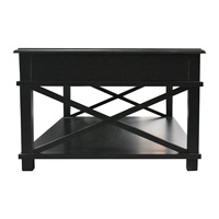 Ensemble de table basse moderne en bois massif écologique avec rangement pour salon