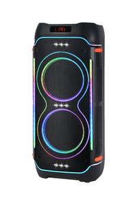 Ndr पेशेवर वायरलेस कराओके स्पीकर 2*10 इंच rgb नेतृत्व प्रकाश dj ws आउटपुट प्लास्टिक x रिमोट कंट्रोल फैशन कंप्यूटर - Product Image 5