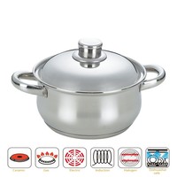 Ensemble de cuisine en acier inoxydable à bord large, vente chaude, Master Chef, batterie de cuisine antiadhésive, ustensiles de cuisine