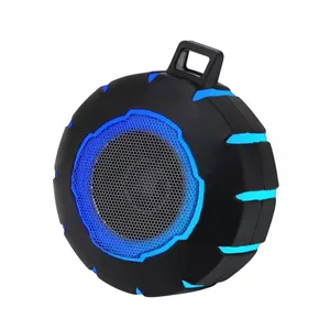 Lautsprecher mit LED Light Music Player Subwoofer Mini LED Wasserdichter Bluetooth-Dusch lautsprecher