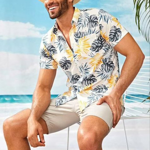 Camisas Casuales para Hombre Kingsen con Logotipo Personalizado, Nueva Moda, Impresión Personalizada, Transpirables, Ecológicas, de Secado Rápido, Cuello en V, Alta Calidad, Diseño Floral - Product Image 5