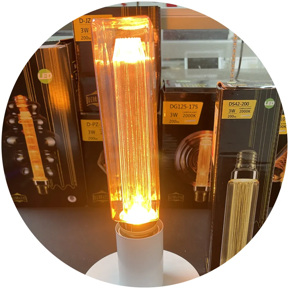 Световая трубка DSXS42, флакон для духов, 3 Вт, 200 лм, 2000 К, теплая белая винтажная нить, китайская Светодиодная лампа