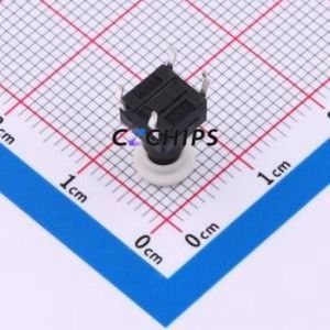 TSW06112-110B531BA-003E Tactile Switch Through hole-4P,6.1x6.1mm Switch Single Pole Single Throw Round Button 2.8N 6.1mm - Product Image 2