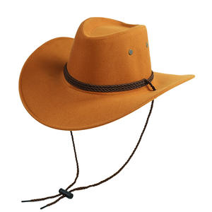 Chapeau de cowboy SOLPOP pour homme, style western, double face, en feutre synthétique et daim, grand bord, pour l'été, ethnique, pour l'équitation - Product Image 6