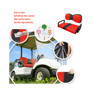 Yamaha G29 Golf Cart <b>Leather</b> Seat <b>Cushion</b> with Backrest; Color Texture Selectable-Direct Source Manufacturer Product - Product Image 1