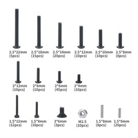 Kit de vis pour voiture RC, 206 pièces, vis, écrous et goupilles métalliques assortis, kit d'outils de réparation pour crawler 1/18, compatible avec les châssis de voitures à l'échelle 1:18
