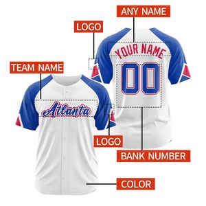2025 "putih pria OEM sepak bola seragam bisbol tersublimasi kaus bisbol Pria Atlanta Jersey bisbol untuk pria - Product Image 2