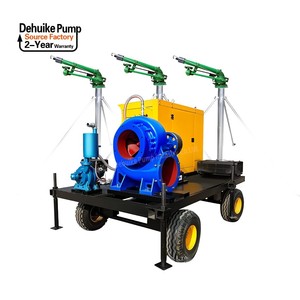 Bơm dehuike 6 inch DIESEL điều khiển lưu lượng cao tưới tiêu nông nghiệp nước động cơ diesel thủy lợi hỗn hợp bơm dòng chảy với bánh xe - Product Image 6