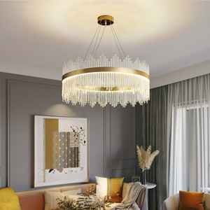 Lustre suspendu en cristal de verre de luxe 120W certifié SAA, luminaire de plafond pour appartement - Product Image 4