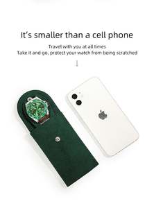 Caja de reloj de cuero PU de madera para almacenamiento Regalo Exhibición de embalaje de viaje - Product Image 6