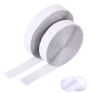 Custom White Nylon Double <b>Adhesive</b> Tape 20mm*15m Heat Resistant Self-<b>Adhesive</b> <b>Hook</b> Loop Fasteners - Product Image 1