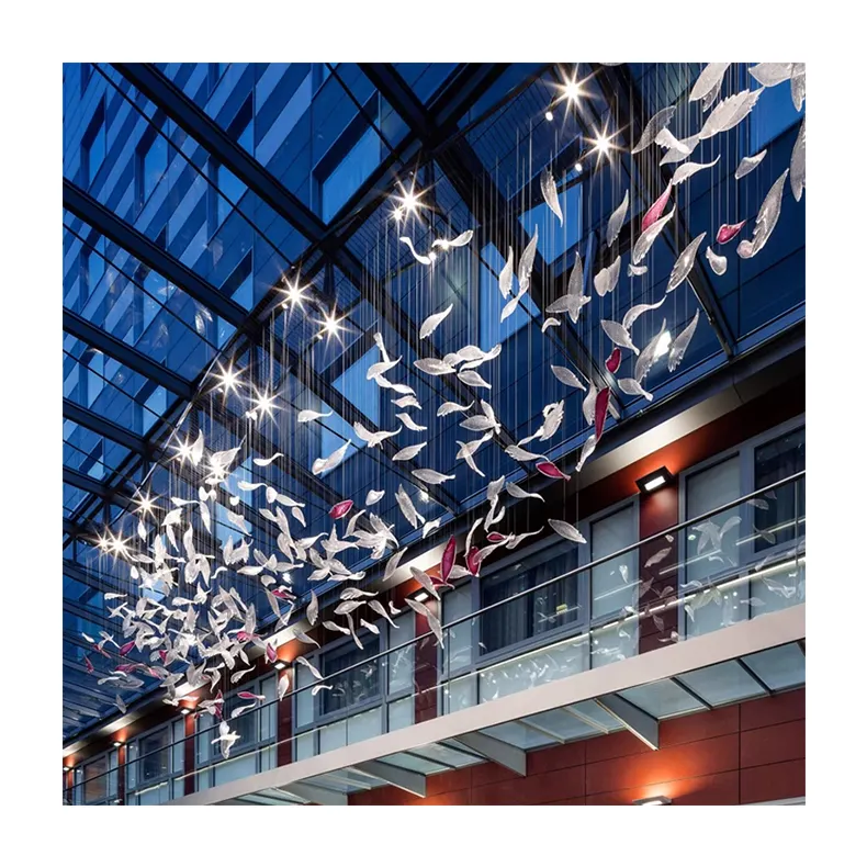 Trang trí nội thất Starfish Murano Glass Quảng Đông khách sạn Trung tâm bán hàng tùy chỉnh treo chiếu sáng lịch thi đấu Trần sang trọng Đèn chùm ánh sáng mặt dây chuyền