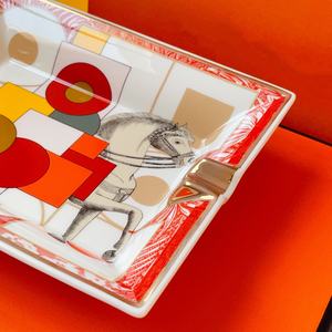 Cendrier de bureau en céramique coloré de style américain, ensemble de cadeaux de luxe, carré, personnalisé - Product Image 3