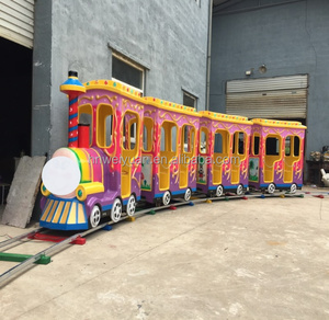 Pista de fábrica, tren <span class=keywords><strong>Tomas</strong></span>, instalaciones de entretenimiento, parque de atracciones, área escénica cuadrada, Tren Eléctrico turístico de pasajeros grande - Product Image 5