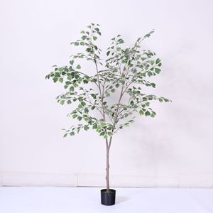 Plante artificielle en pot en plastique, ficus triangulaire, pour l'intérieur et l'extérieur, pour la maison, le bureau, la décoration <span class=keywords><strong>de</strong></span> mariage, décoration intérieure, plantes artificielles - Product Image 2