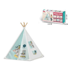 3D-DIY-Lernen Camping Kinder Bau Tipi-Zelt Katze Familie-Themen-Spielzeughaus-Zelt mit Licht - Product Image 1