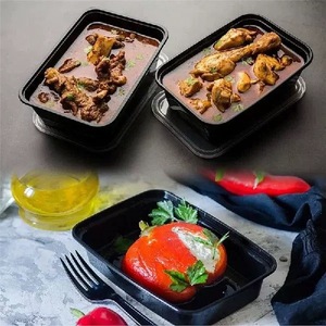 Contenants alimentaires en plastique pour micro-ondes avec couvercles, 1 compartiment, jetables, pour préparation de repas à emporter, boîte à lunch - Product Image 3