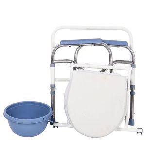 Height Adjustable Bathroom Non-slip Assist Portable Toilet <b>Chair</b> Shower <b>Chair</b> for Elderly - Product Image 4