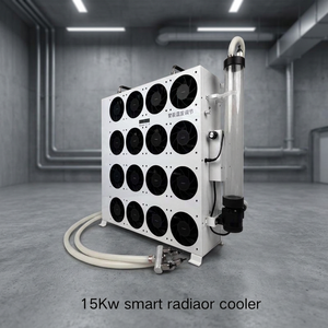 Radiateur de refroidissement liquide 15KW en cuivre et aluminium, dissipateur thermique silencieux avec LED blanche, niveau de bruit 45dBA, refroidisseur d'eau pour ordinateur - Product Image 6