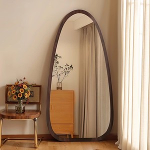 Espejo de Pared de Madera, Decoración Elegante, Espejo en Oferta para Hotel, Hogar, Sala de Estar, Color Nogal - Product Image 5