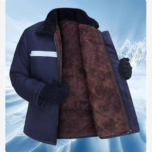Chaqueta <span class=keywords><strong>de</strong></span> Invierno para Hombre, Acolchada <span class=keywords><strong>de</strong></span> Algodón, con Terciopelo, Tira Reflectante, Cálida, Visión Nocturna, para Protección Laboral, Almacenamiento en Frío, Soldadura Eléctrica - Product Image 1