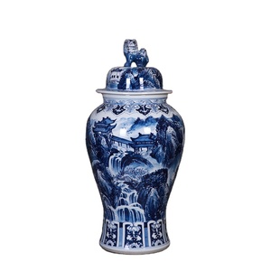 Jarrón de cerámica antiguo grande pintado a mano Jingdezhen, orquídeas y flores de ciruelo, cerámica de porcelana de estilo chino - Product Image 6