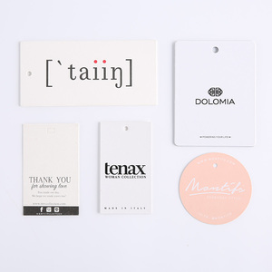 Étiquettes volantes de vêtements Modern Black DAYS Inspiration <span class=keywords><strong>Paris</strong></span> Design de marque de luxe Logo en relief Texte blanc Étiquette volante en papier pour vêtements - Product Image 5