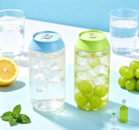 Bouteille d'emballage en plastique transparente en forme de canette de soda pour bonbons gélifiés, format 100ml, 250ml, 330ml, pour vente en gros