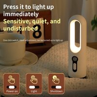 Veilleuse LED sans fil rechargeable USB pour cuisine et chambre, design moderne, détecteur de mouvement, vente chaude, portable, électrique, en plastique