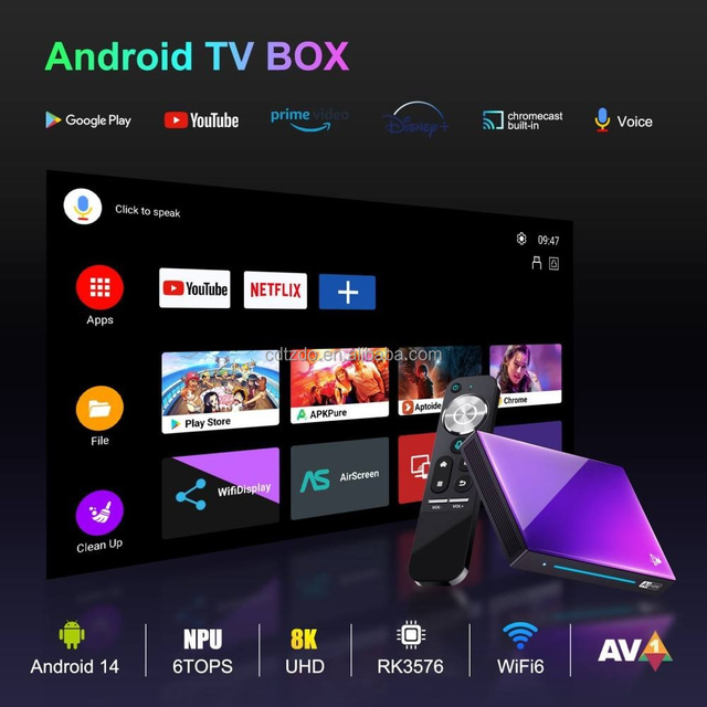 TB Stable STB-IPTV 8K Streaming Equipped Player 5G Quad Core High-resolution Processor FREE Shipping Germany France