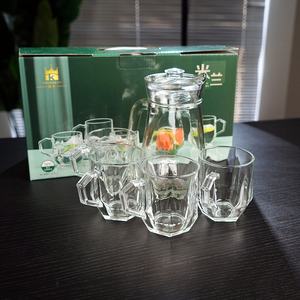 ชุดแก้ว boeosilicate โปร่งใสหรูหราเป็นมิตรกับสิ่งแวดล้อม1.8L ความร้อนเหยือกน้ำของขวัญดีไซน์คลาสสิกสำหรับบ้านสำนักงาน - Product Image 5