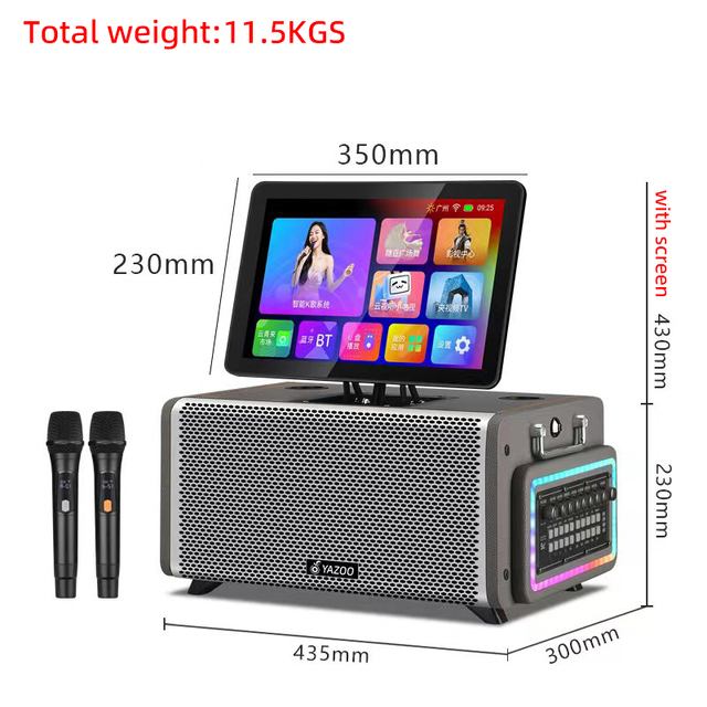2026 Year New Style Dual 5.5inch bluetooth Handbag Speaker with Lighting Effects with Microphone for Family and Colleague Party