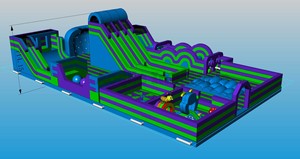 Nhiều người khổng lồ Inflatable sân chơi Bouncer trượt bouncy trò chơi thể thao Inflatable công viên chủ đề - Product Image 3